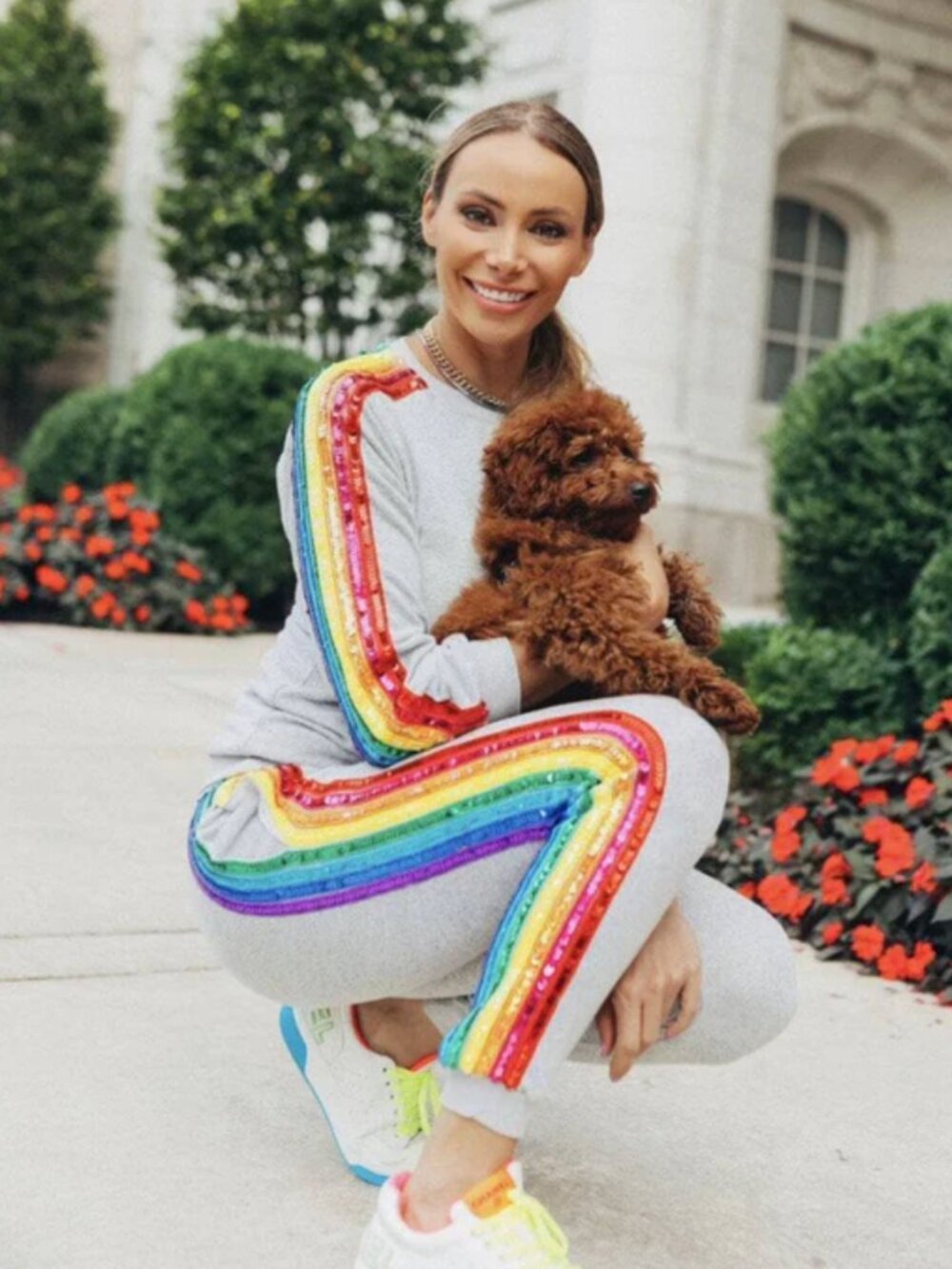Lola and the Boys Sequin Rainbow Sweatshirt ONLY